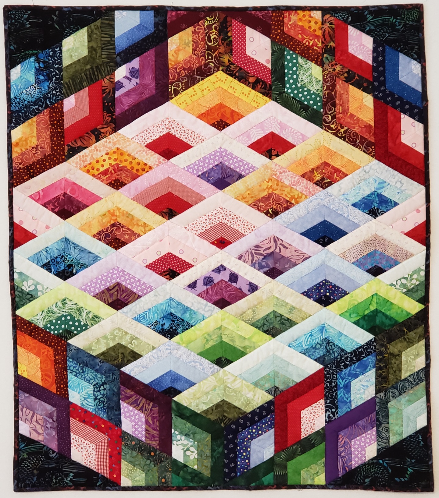 3-D Lattice Pattern 31″ X 36″ downloadable .pdf file - The Questioning Quilter